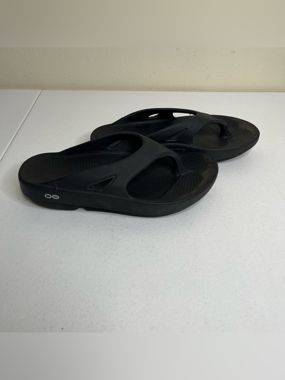 Oofos Ooriginal Recovery Sandal Black Flip Flop Thong Comfort Unisex Women 8 - Picture 4 of 10